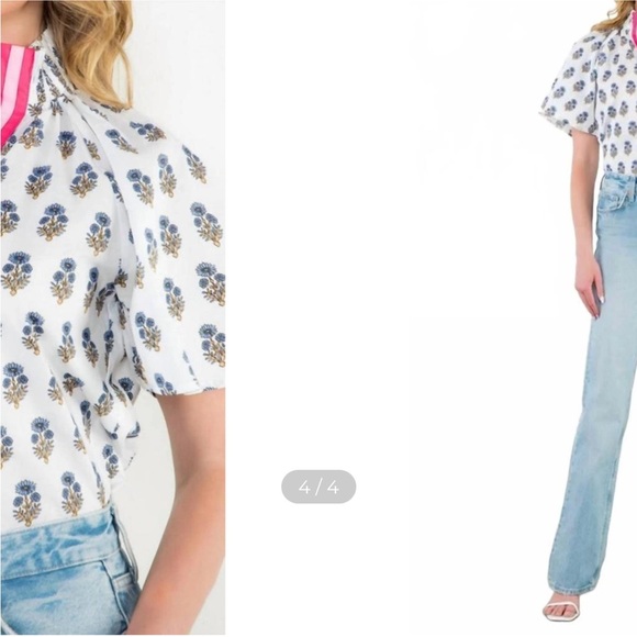 New NWT THML Lauren Blouse Large - Picture 3 of 10